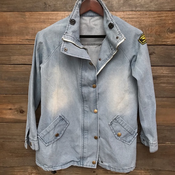 Distressed Jean Jacket L - Picture 3 of 6